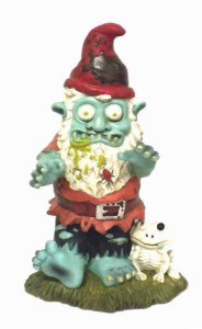 Creepy Halloween Zombie Gnome Garden Statue