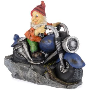 Motorbike Garden Gnome Water Fountain