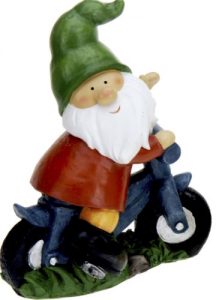 Red Hat Garden Gnome Dwarf Riding Bike