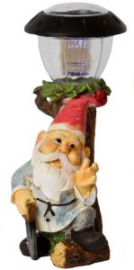 Solar Garden Gnomes with Saw LED Light