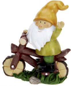 Cute Garden Gnome on a bike