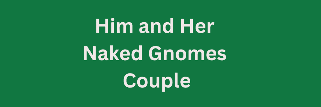 Him and Her Naked Garden Gnome Couple